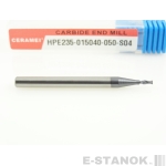 Двухзаходная универсальная фреза (HRC50) CERAMEI: диам. 1.5 мм, хвост. 4 мм, реж. часть 4 мм