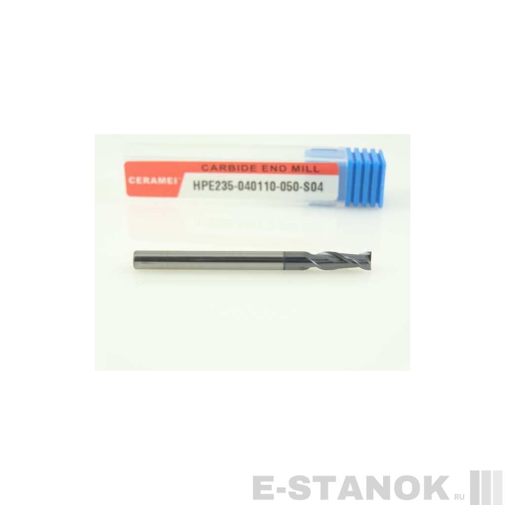 Двухзаходная универсальная фреза (HRC50) CERAMEI: диам. 4 мм, реж. часть 11 мм