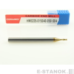 Двухзаходная универсальная фреза (HRC55) CERAMEI: диам. 1.5 мм, хвост. 4 мм, реж. часть 4 мм