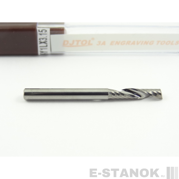 Фреза по акрилу DJTOL 3A: диам. 3.175 мм, реж. длина 15 мм