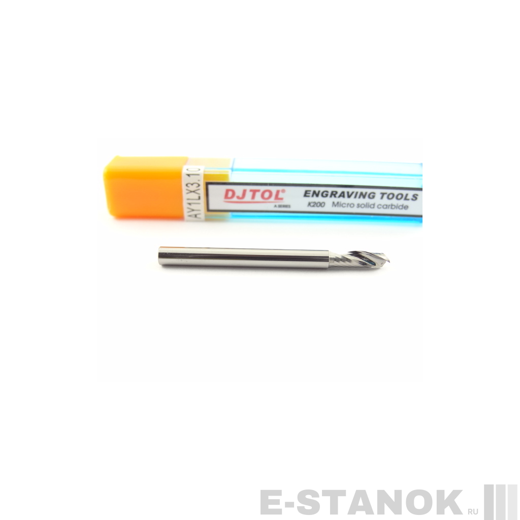 Фреза по акрилу DJTOL A: диам. 3.175 мм, реж. длина 10 мм