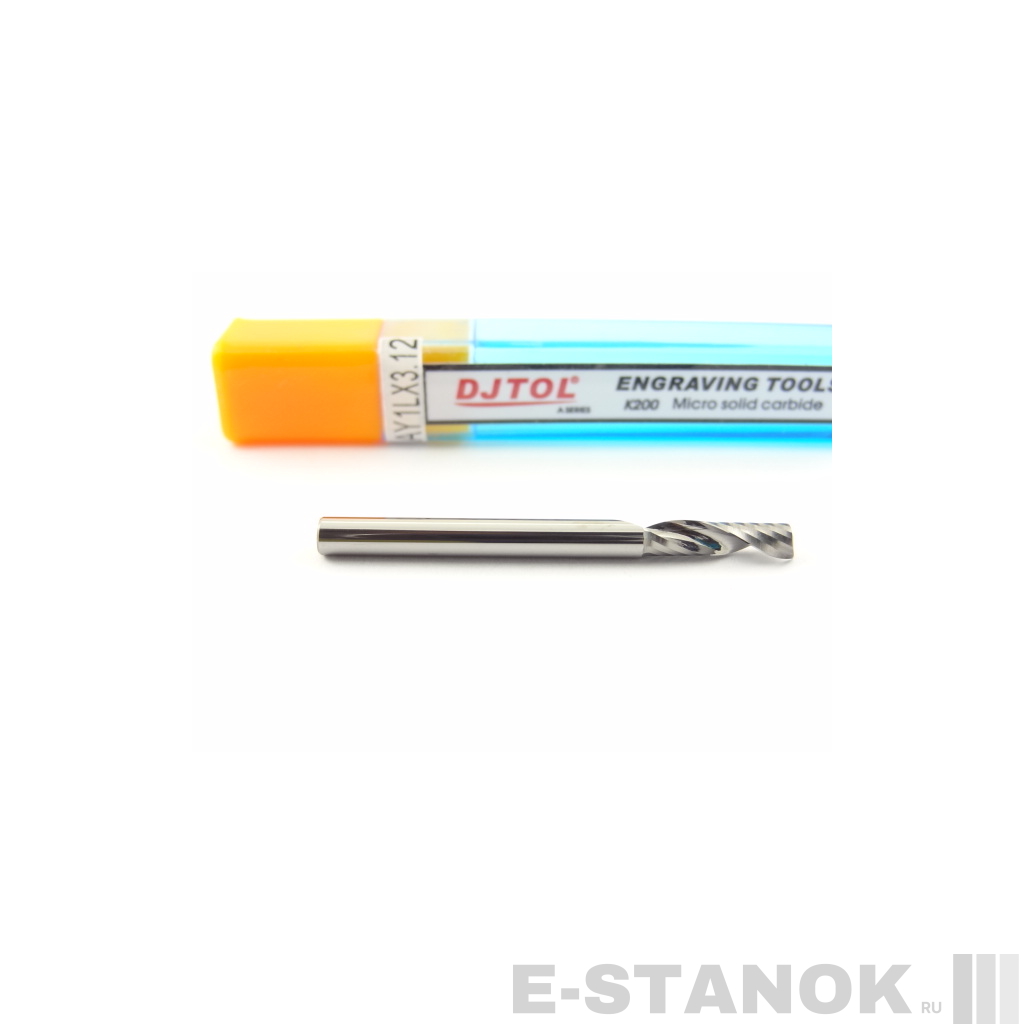 Фреза по акрилу DJTOL A: диам. 3.175 мм, реж. длина 12 мм