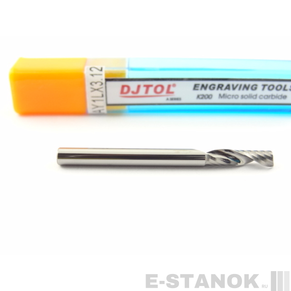 Фреза по акрилу DJTOL A: диам. 3.175 мм, реж. длина 12 мм