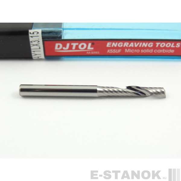 Фреза по акрилу DJTOL A: диам. 3.175 мм, реж. длина 15 мм