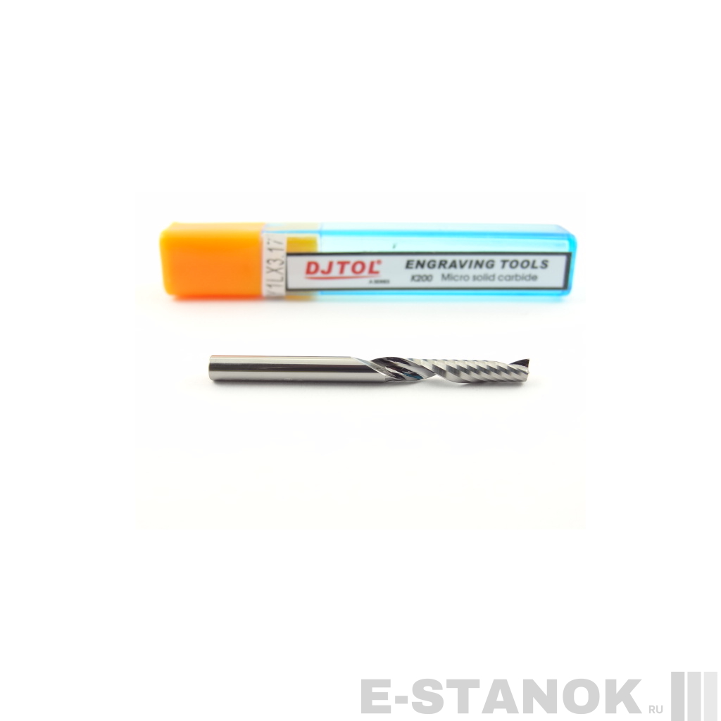 Фреза по акрилу DJTOL A: диам. 3.175 мм, реж. длина 17 мм