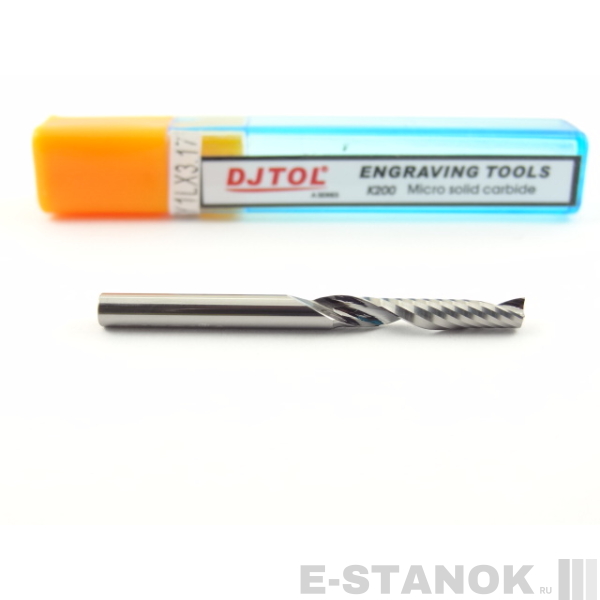 Фреза по акрилу DJTOL A: диам. 3.175 мм, реж. длина 17 мм