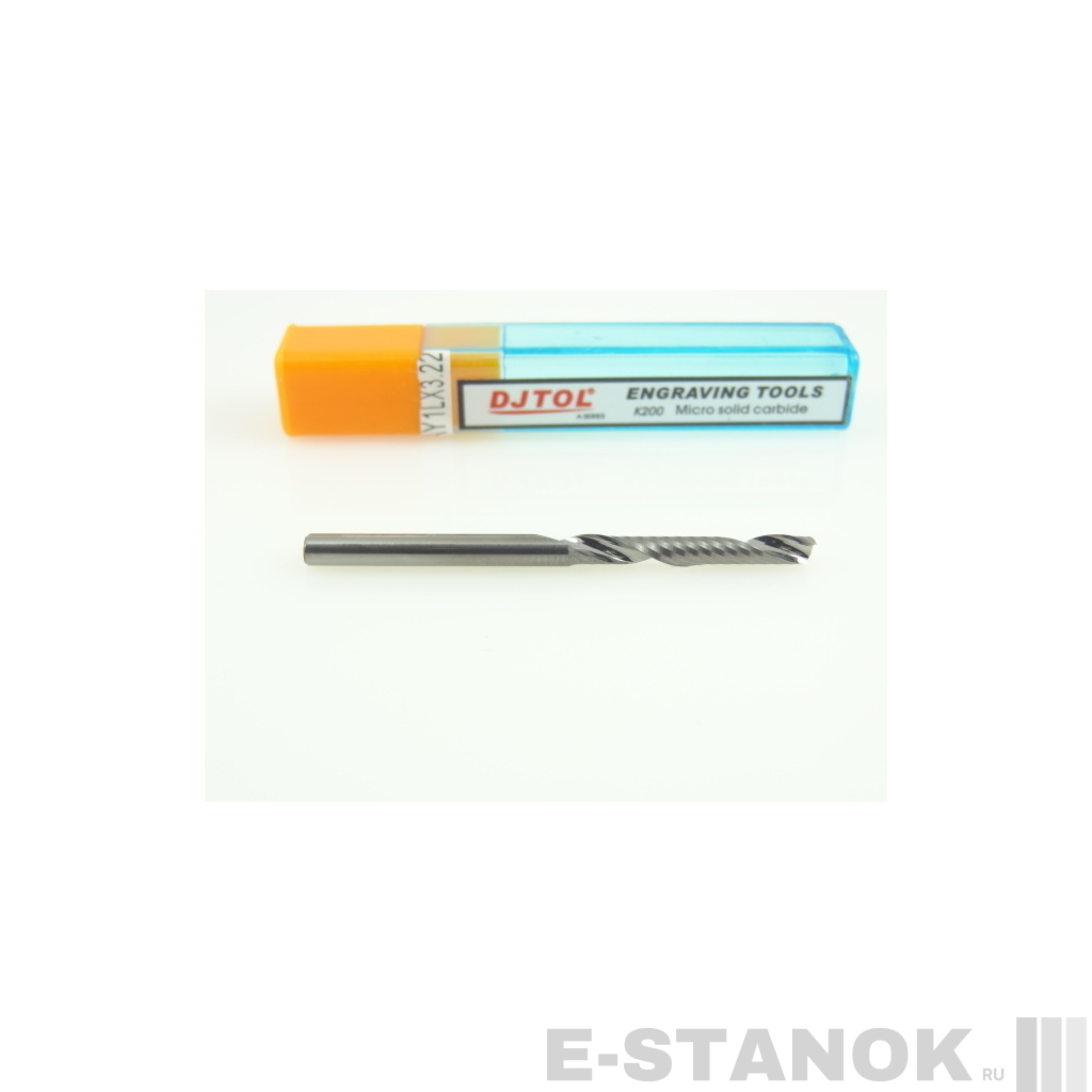Фреза по акрилу DJTOL A: диам. 3.175 мм, реж. длина 22 мм