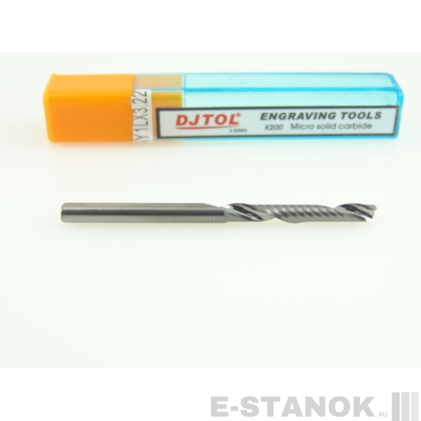 Фреза по акрилу DJTOL A: диам. 3.175 мм, реж. длина 22 мм