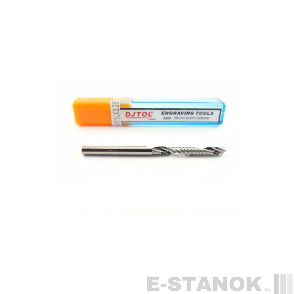 Фреза по акрилу DJTOL A: диам. 3.175 мм, реж. длина 25 мм