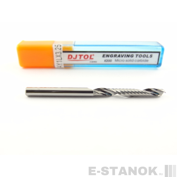 Фреза по акрилу DJTOL A: диам. 3.175 мм, реж. длина 25 мм