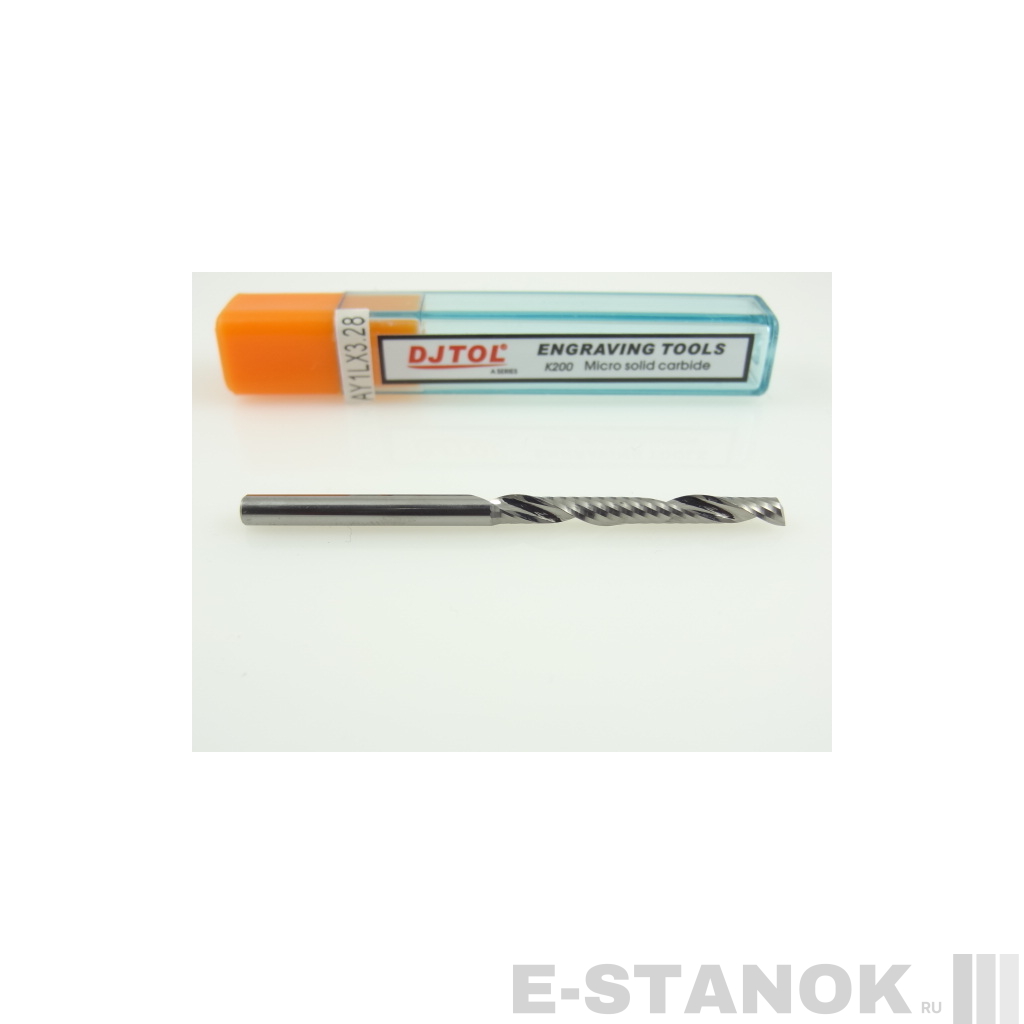 Фреза по акрилу DJTOL A: диам. 3.175 мм, реж. длина 28 мм