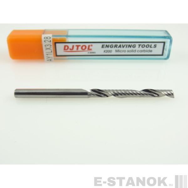 Фреза по акрилу DJTOL A: диам. 3.175 мм, реж. длина 28 мм