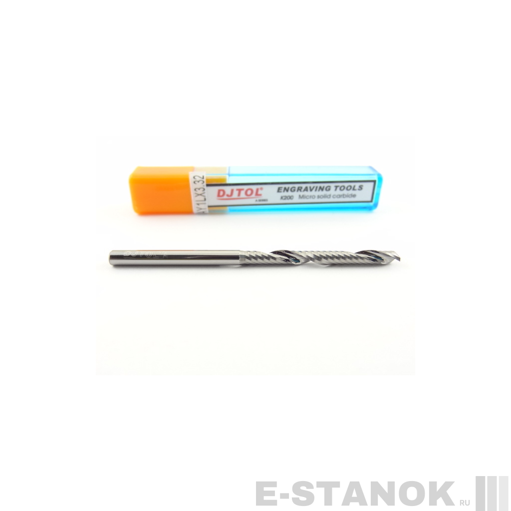 Фреза по акрилу DJTOL A: диам. 3.175 мм, реж. длина 32 мм