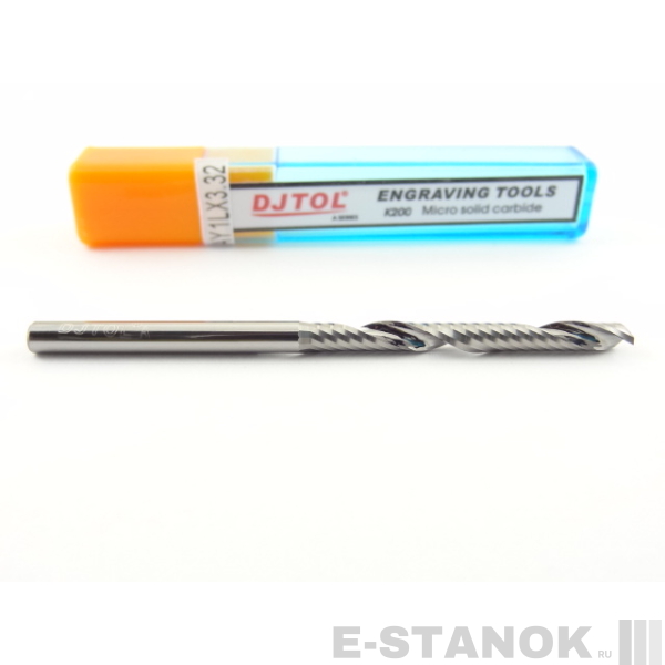 Фреза по акрилу DJTOL A: диам. 3.175 мм, реж. длина 32 мм
