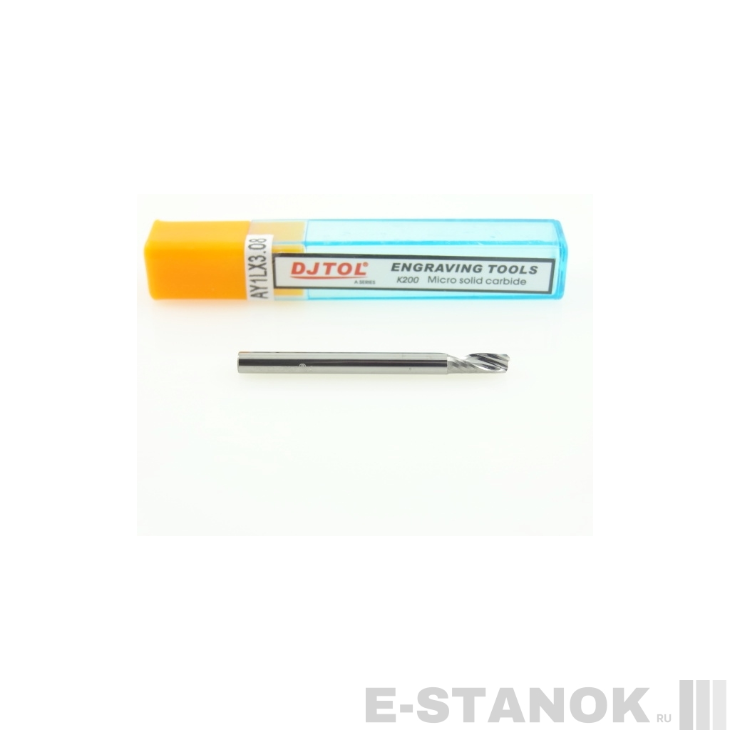 Фреза по акрилу DJTOL A: диам. 3.175 мм, реж. длина 8 мм
