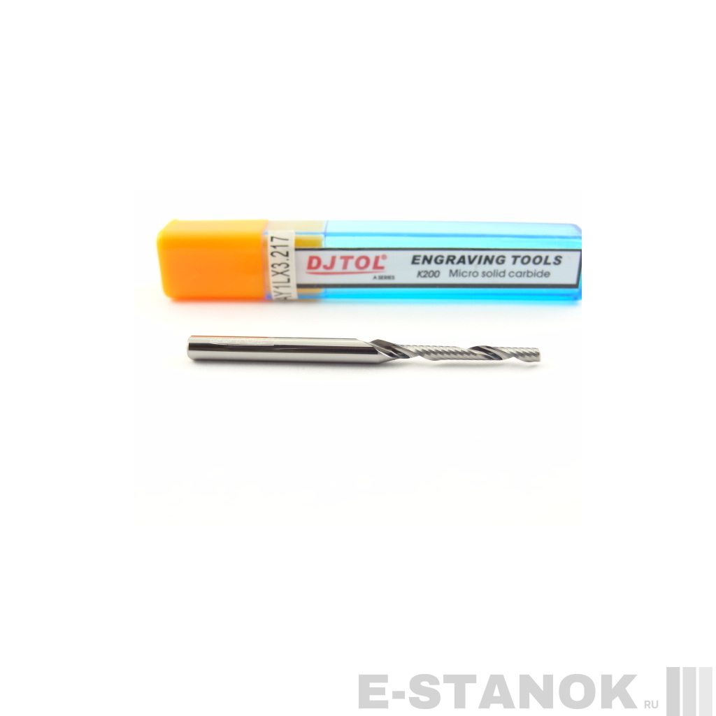 Фреза по акрилу DJTOL A: хвост. 3.175 мм, диам. 2 мм, реж. длина 17 мм