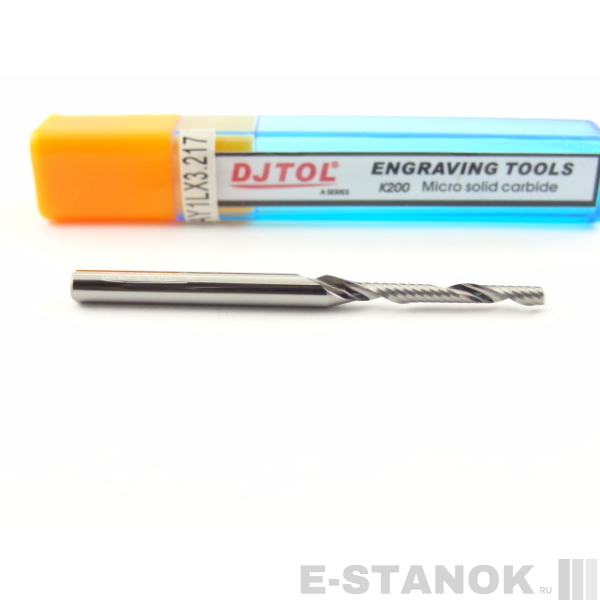 Фреза по акрилу DJTOL A: хвост. 3.175 мм, диам. 2 мм, реж. длина 17 мм