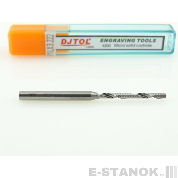 Фреза по акрилу DJTOL A: хвост. 3.175 мм, диам. 2 мм, реж. длина 22 мм
