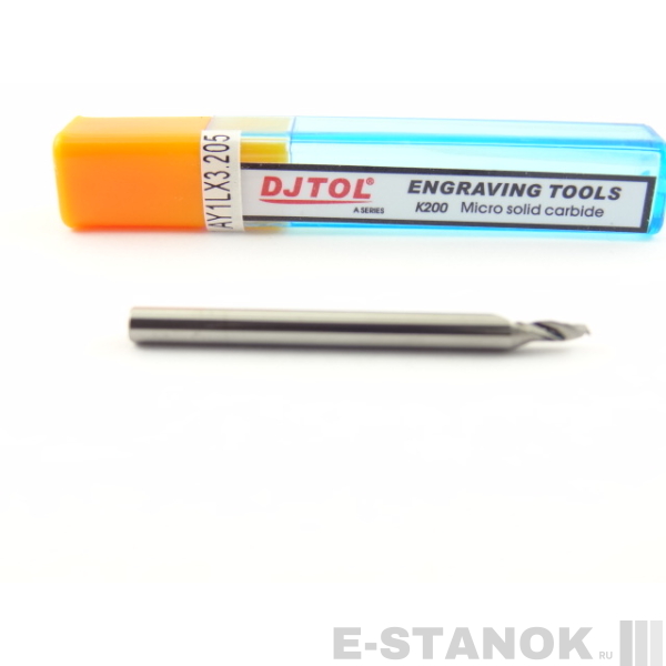 Фреза по акрилу DJTOL A: хвост. 3.175 мм, диам. 2 мм, реж. длина 5 мм