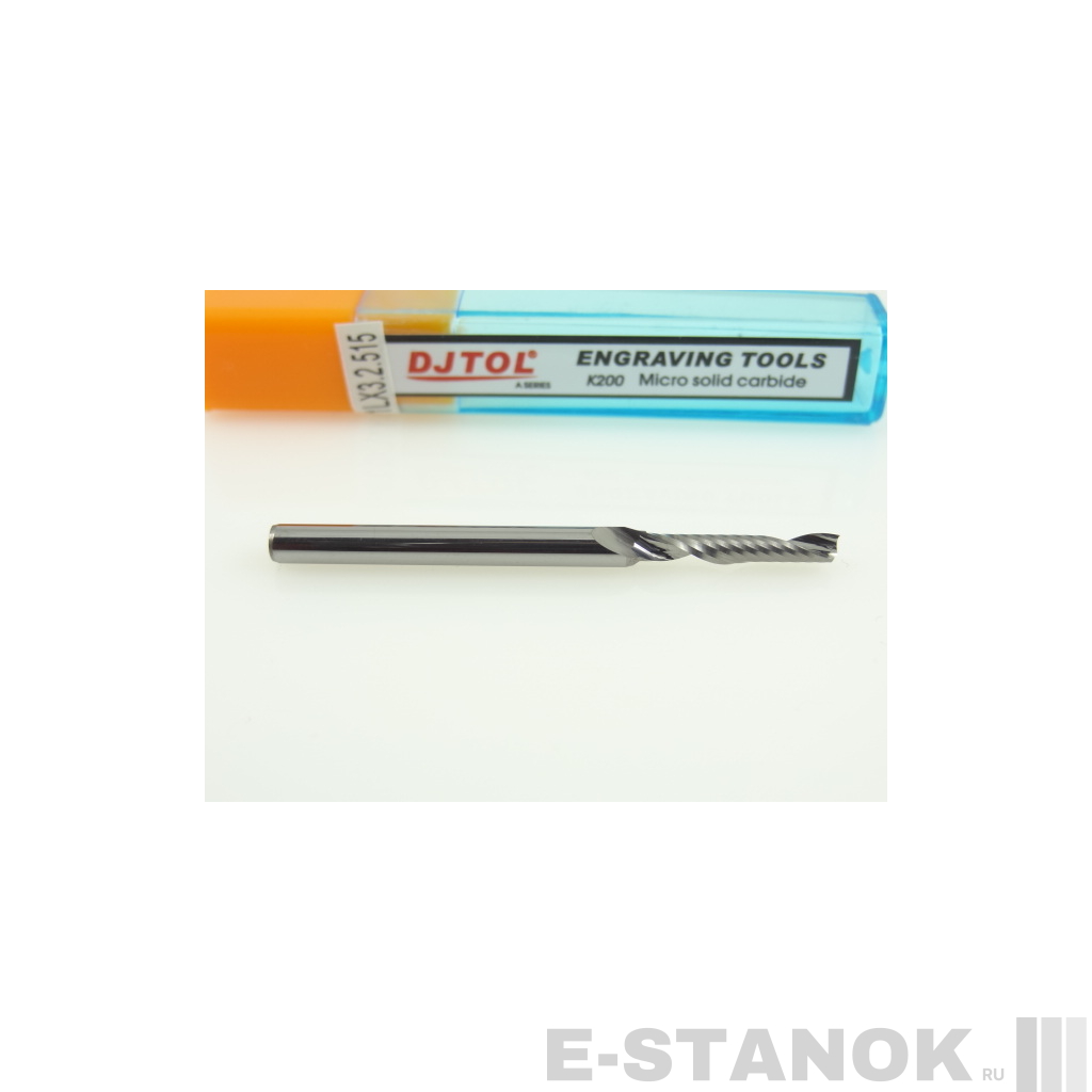 Фреза по акрилу DJTOL A: хвост. 3.175 мм, диам. 2.5 мм, реж. длина 15 мм
