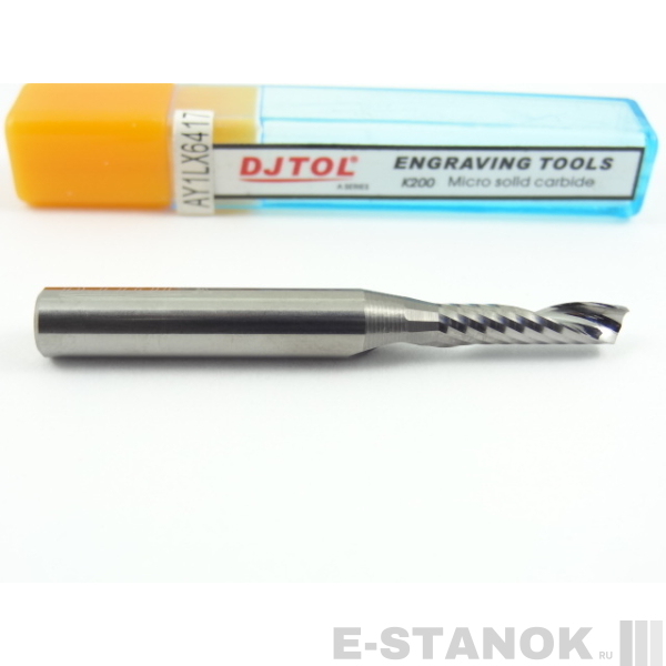 Фреза по акрилу DJTOL A: хвост. 6, диам. 4 мм, реж. длина 17 мм