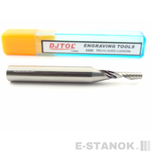 Фреза по акрилу DJTOL A: хвост. 6 мм, диам. 3 мм, реж. длина 12 мм