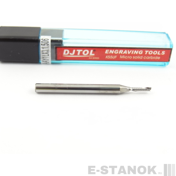 Фреза по акрилу DJTOL AA: диам. 1.5 мм, хвост. 3.175 мм, реж. длина 6 мм