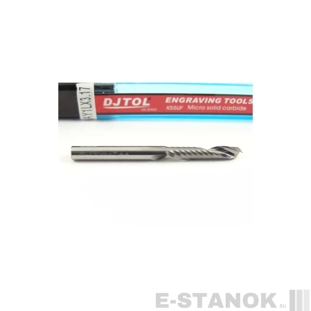Фреза по акрилу DJTOL AA: диам. 3.175 мм, реж. длина 17 мм
