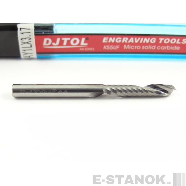 Фреза по акрилу DJTOL AA: диам. 3.175 мм, реж. длина 17 мм