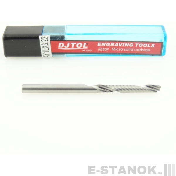 Фреза по акрилу DJTOL AA: диам. 3.175 мм, реж. длина 22 мм