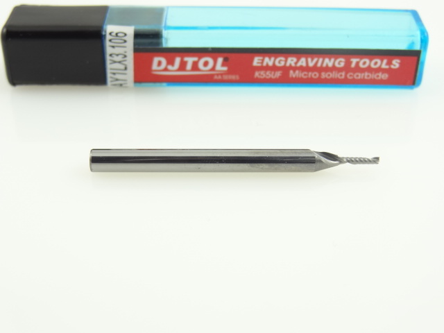 Фреза по акрилу DJTOL AA: хвост. 3,175 мм, диам. 1 мм, реж. длина 6 мм Фреза по акрилу DJTOL AA: хвост. 3,175 мм, диам. 1 мм, реж. длина 6 мм