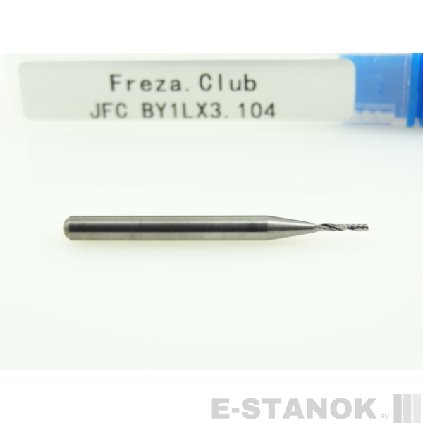 Фреза по акрилу JFC: диам. 1 мм, хвост. 3.175 мм, реж. длина 4 мм