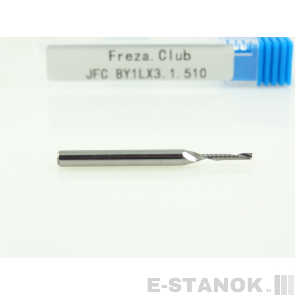 Фреза по акрилу JFC: диам. 1.5 мм, хвост. 3.175 мм, реж. длина 10 мм