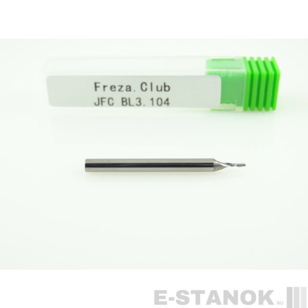 Фреза по алюминию JFC: диам. 1 мм, хвост. 3.175 мм, реж. длина 4 мм