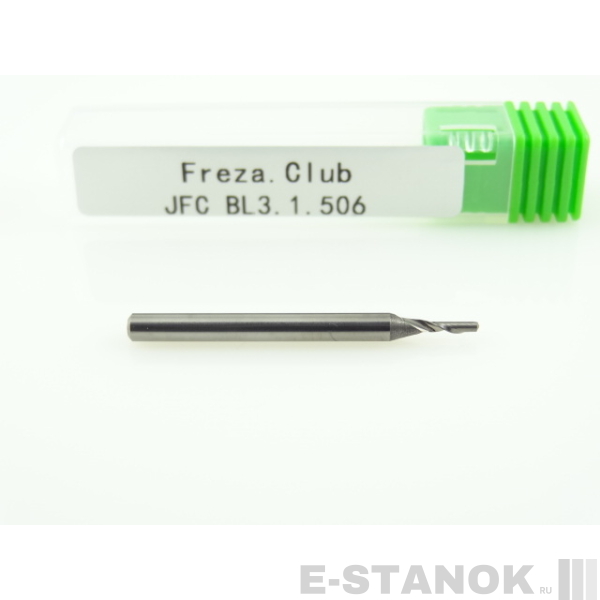 Фреза по алюминию JFC: диам. 1.5 мм, хвост. 3.175 мм, реж. длина 6 мм