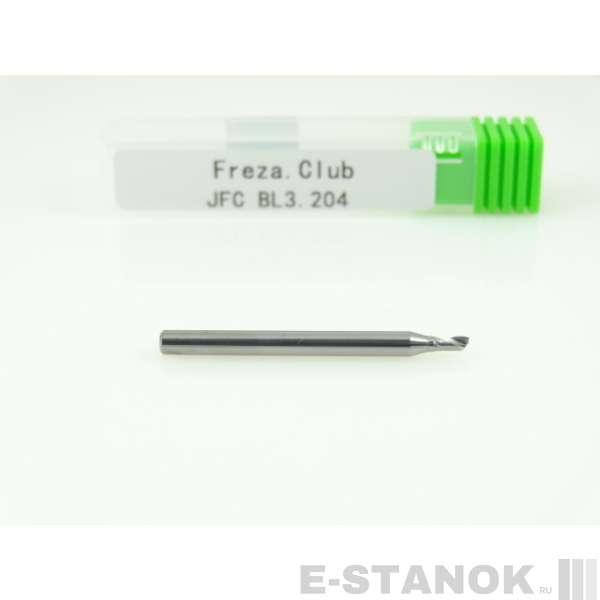 Фреза по алюминию JFC: диам. 2 мм, хвост. 3.175 мм, реж. длина 4 мм