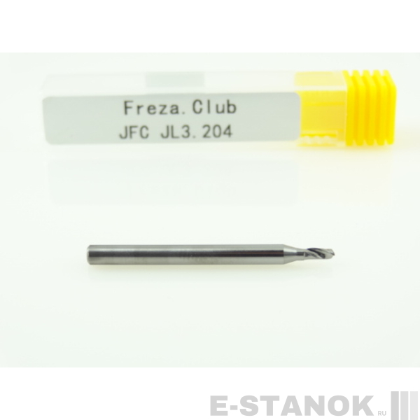 Фреза по алюминию JFC: диам. 2 мм, хвост. 3.175 мм, реж. длина 4 мм