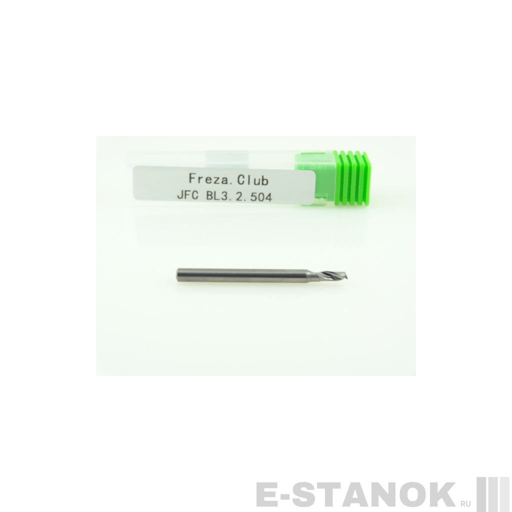 Фреза по алюминию JFC: диам. 2.5 мм, хвост. 3.175 мм, реж. длина 4 мм