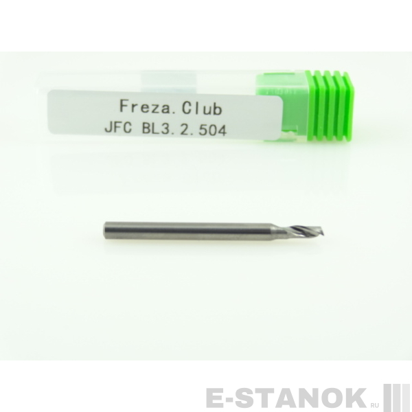 Фреза по алюминию JFC: диам. 2.5 мм, хвост. 3.175 мм, реж. длина 4 мм
