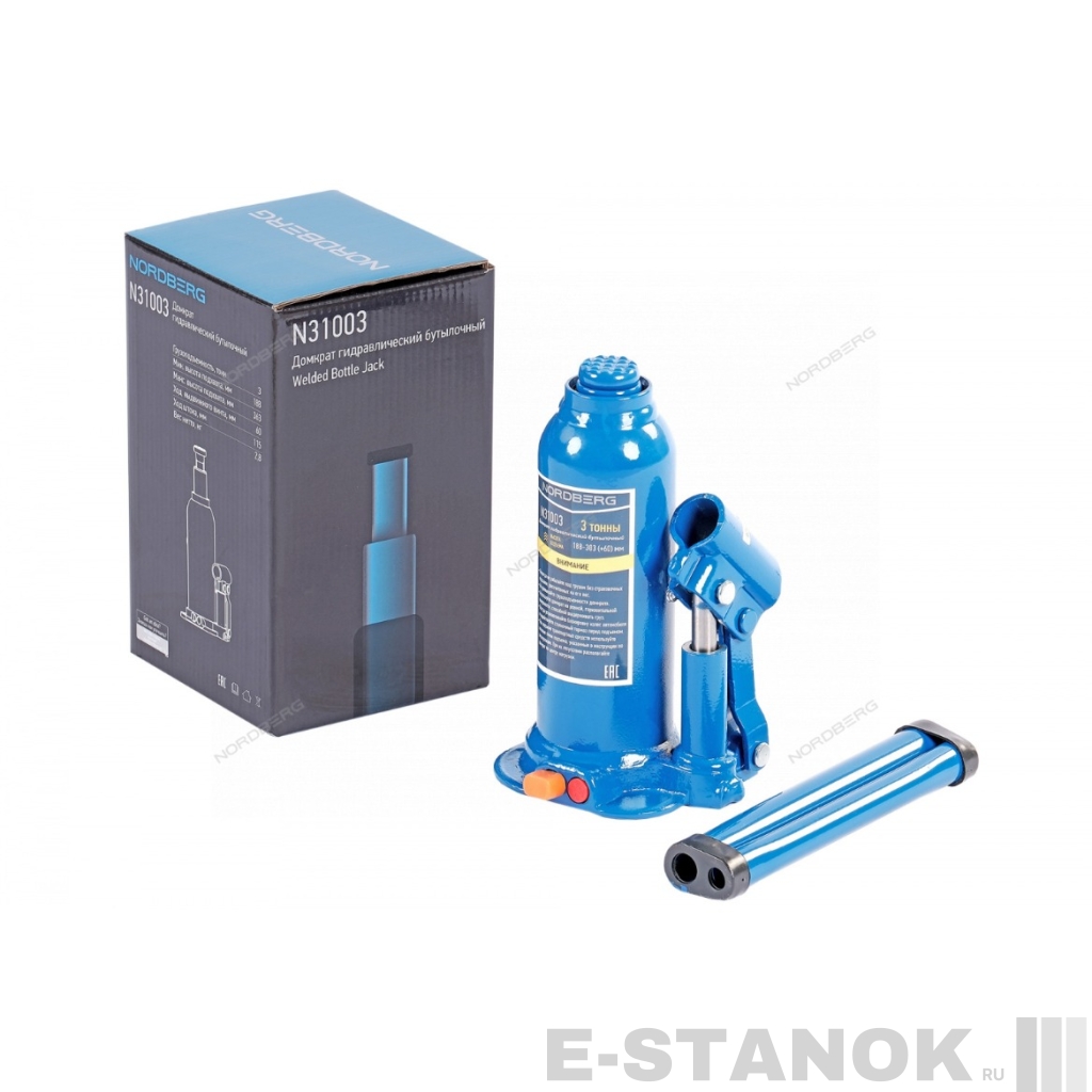 N31003 Nordberg Домкрат бутылочный, 3 т