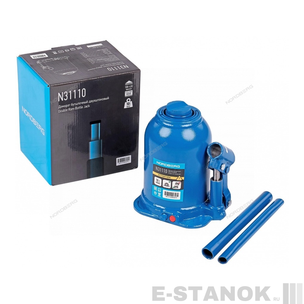 N31110 Nordberg Домкрат бутылочный двухштоковый, 10 т
