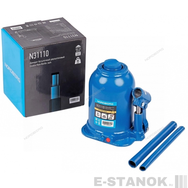 N31110 Nordberg Домкрат бутылочный двухштоковый, 10 т