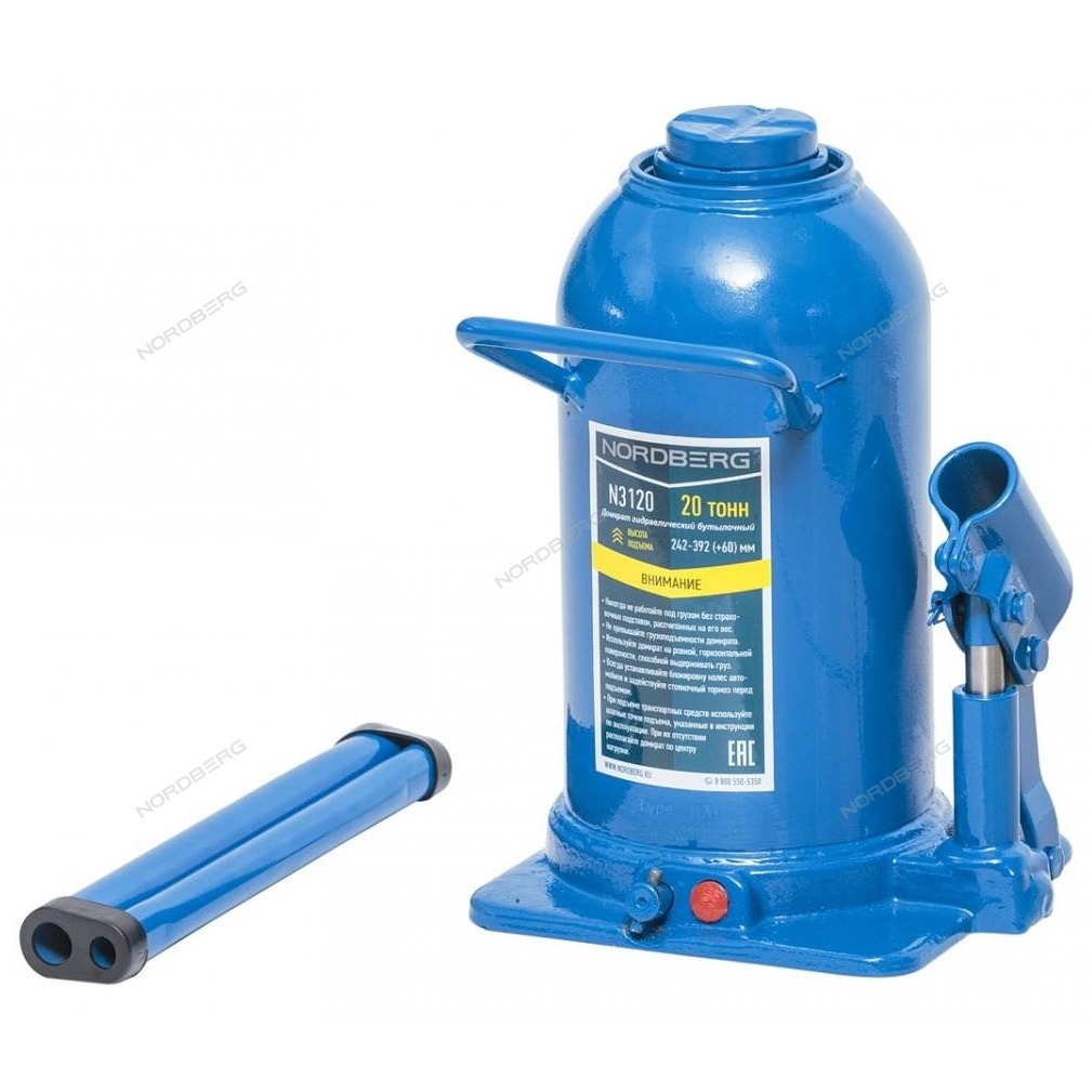 N3120 NORDBERG Домкрат бутылочный, г/п 20 т N3120 NORDBERG Домкрат бутылочный, г/п 20 т