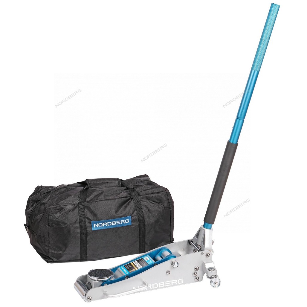 N32015 Nordberg Домкрат подкатной алюминиевый в сумке, 1,5 т