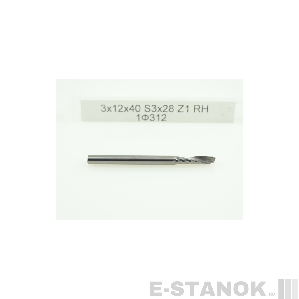 Однозаходная фреза Альма: диам. 3 мм, реж. длина 12 мм