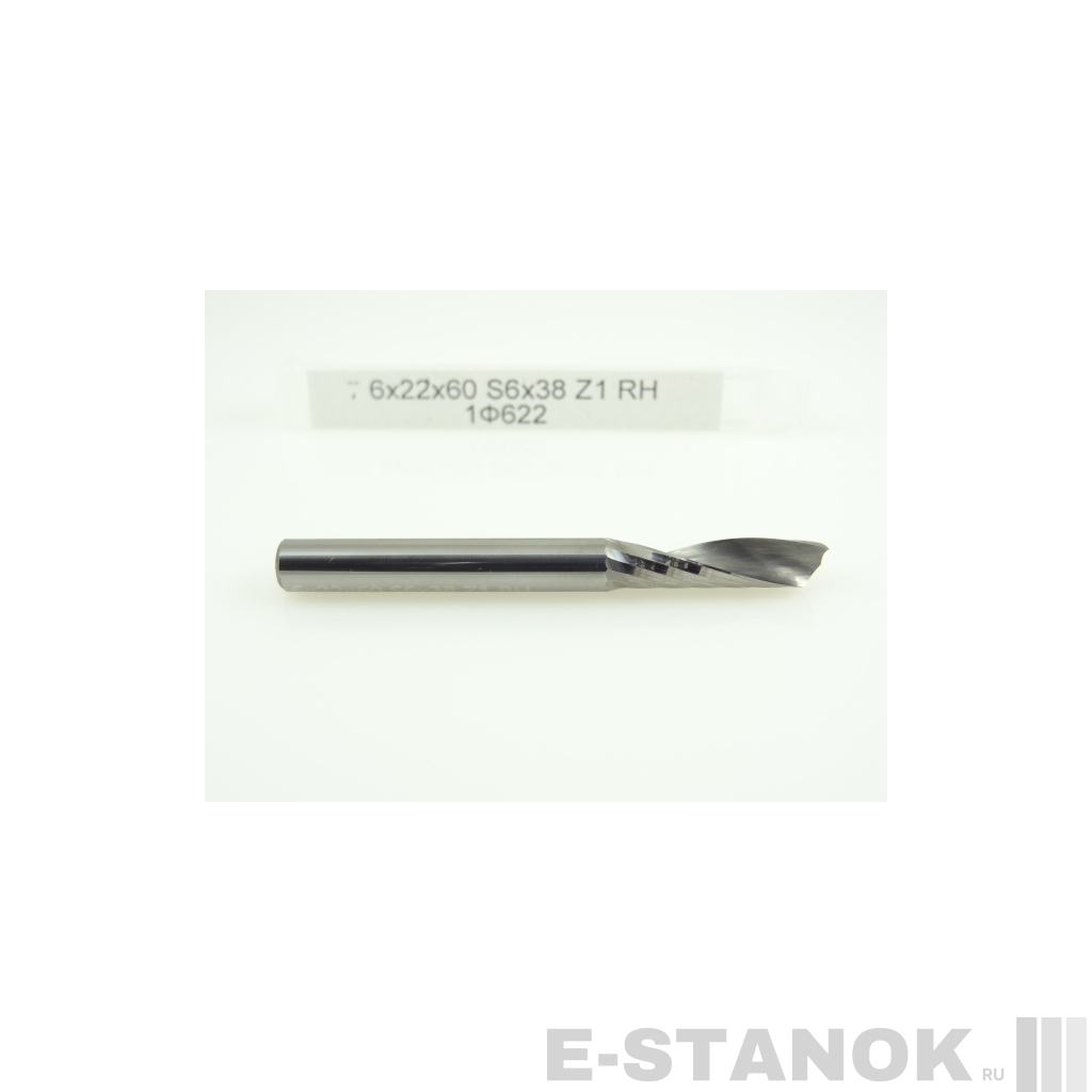 Однозаходная фреза Альма: диам. 6 мм, реж. длина 22 мм