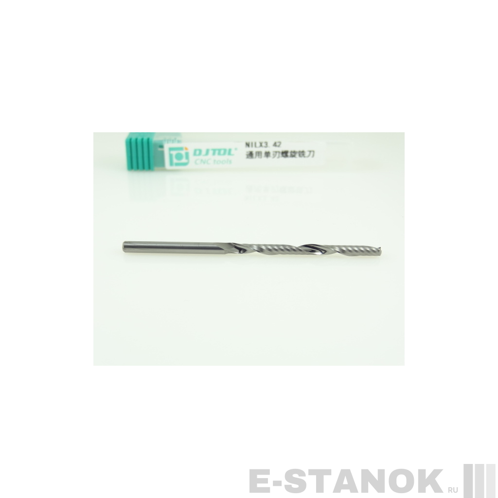 Однозаходная фреза DJTOL N: диам. 3.175 мм, реж. длина 42 мм