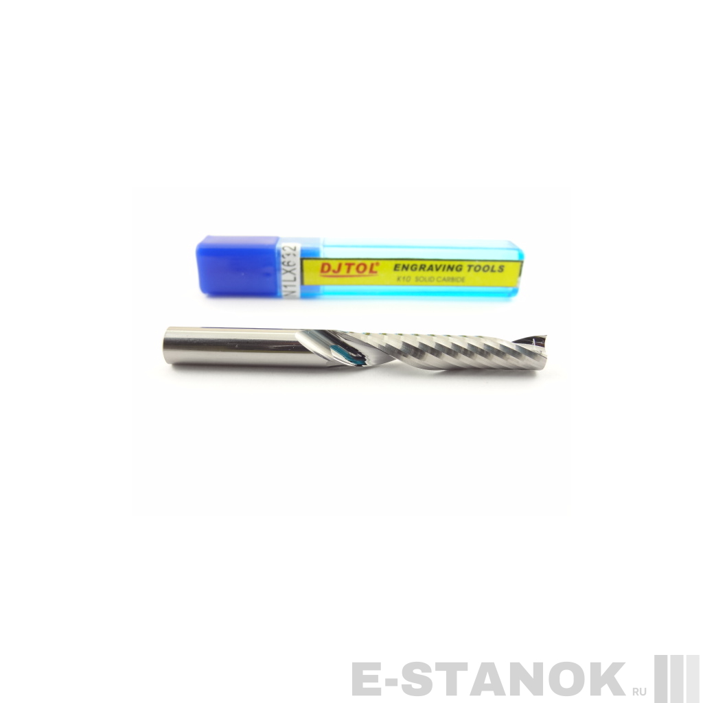 Однозаходная фреза DJTOL N: диам. 6 мм, реж. длина 32 мм