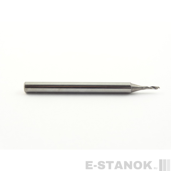 Однозаходная фреза DJTOL N: хвост. 3.175 мм, диам. 1 мм, реж. длина 4 мм