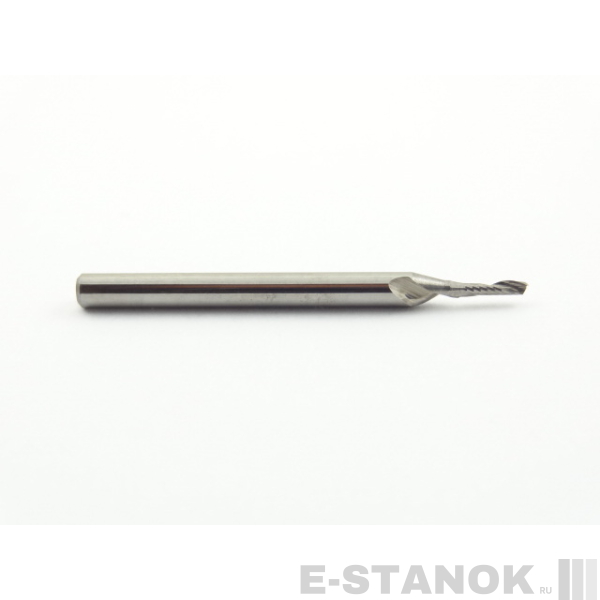 Однозаходная фреза DJTOL N: хвост. 3.175 мм, диам. 1.5 мм, реж. длина 6 мм